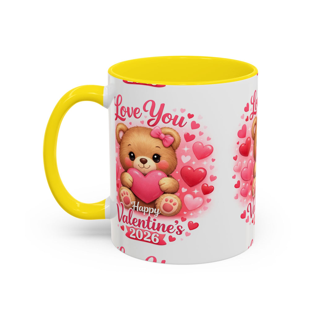 Valentine's Day 'Love Is in the Air 2026' Accent Coffee Mug (11/15oz)