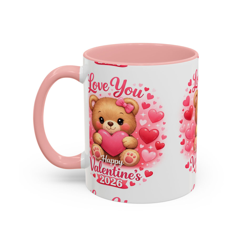 Valentine's Day 'Love Is in the Air 2026' Accent Coffee Mug (11/15oz)