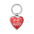 Hugs and Kisses Heart Keychain – Valentine's Day Romantic Gift