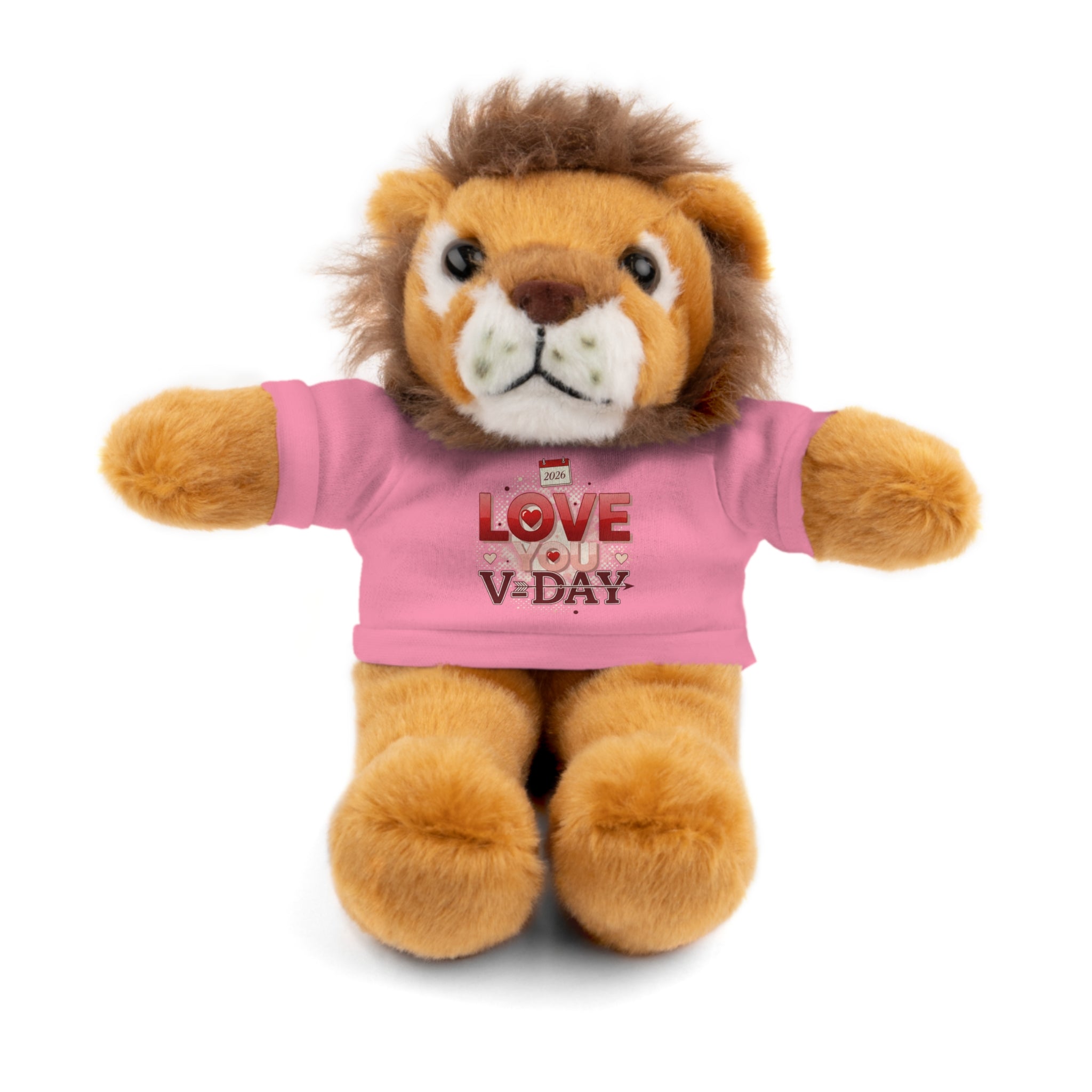 Valentine Animals (six choices) with "Love V-Day" Tee