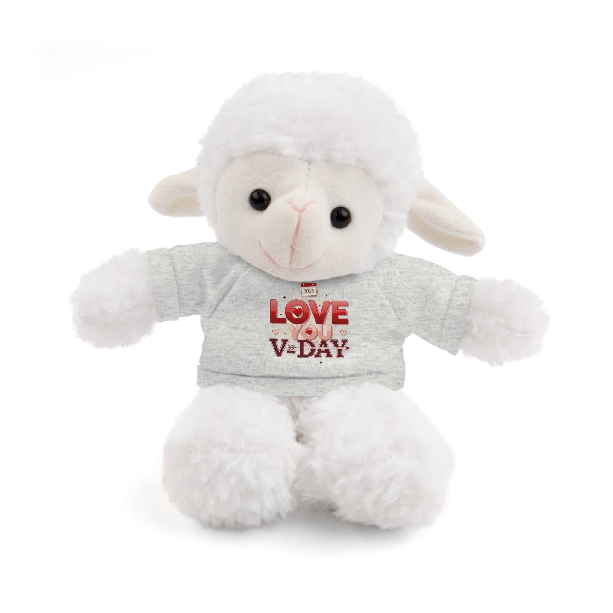 Valentine Animals (six choices) with "Love V-Day" Tee