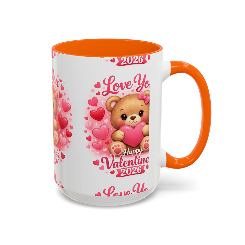 Valentine's Day 'Love Is in the Air 2026' Accent Coffee Mug (11/15oz)