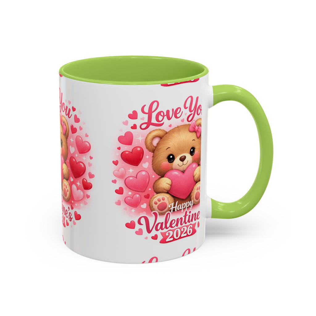 Valentine's Day 'Love Is in the Air 2026' Accent Coffee Mug (11/15oz)