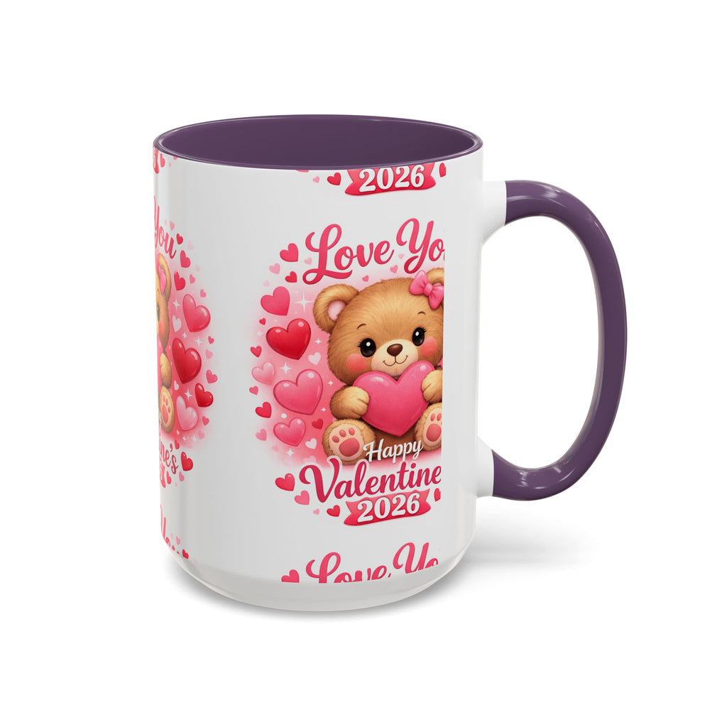 Valentine's Day 'Love Is in the Air 2026' Accent Coffee Mug (11/15oz)