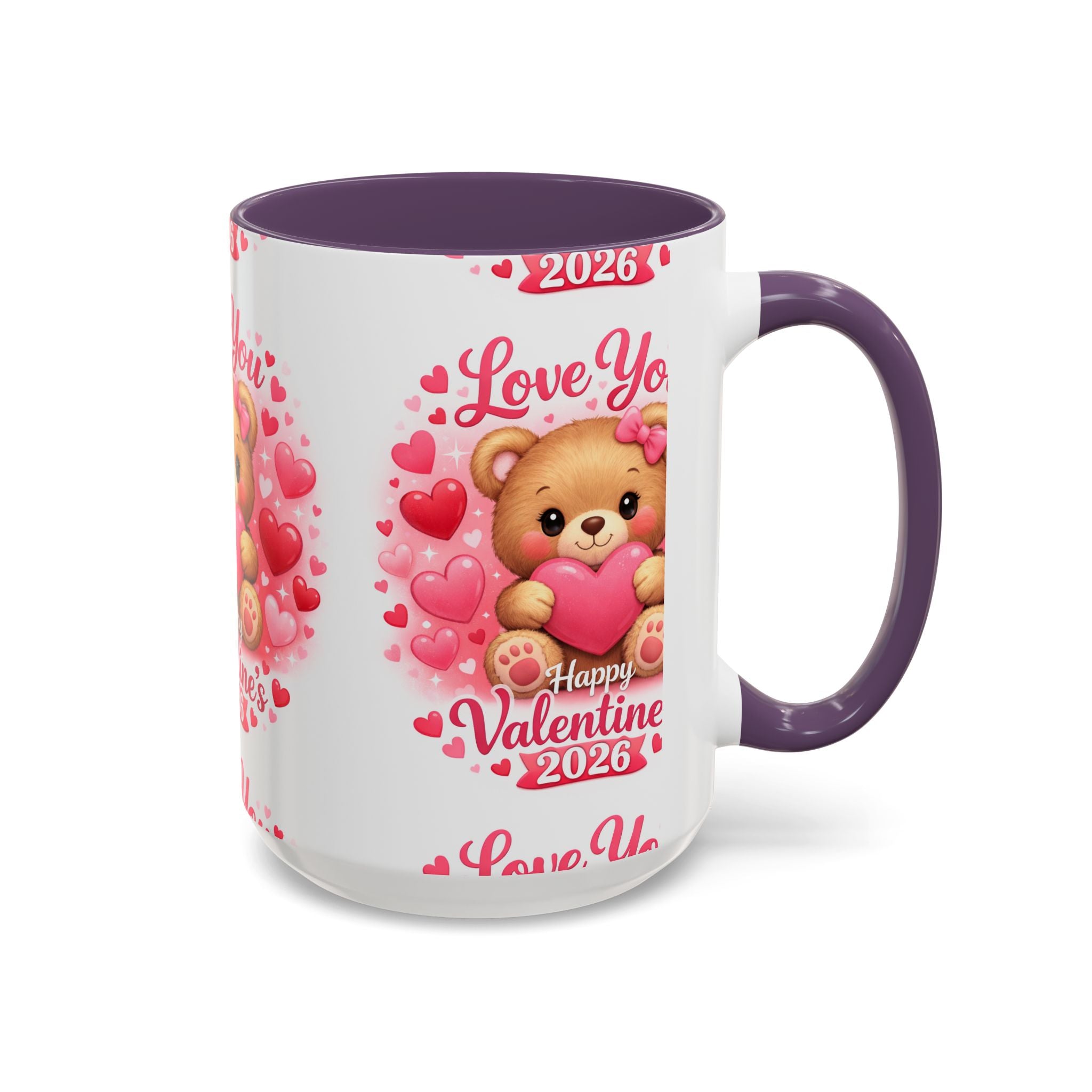 Valentine's Day 'Love Is in the Air 2026' Accent Coffee Mug (11/15oz)