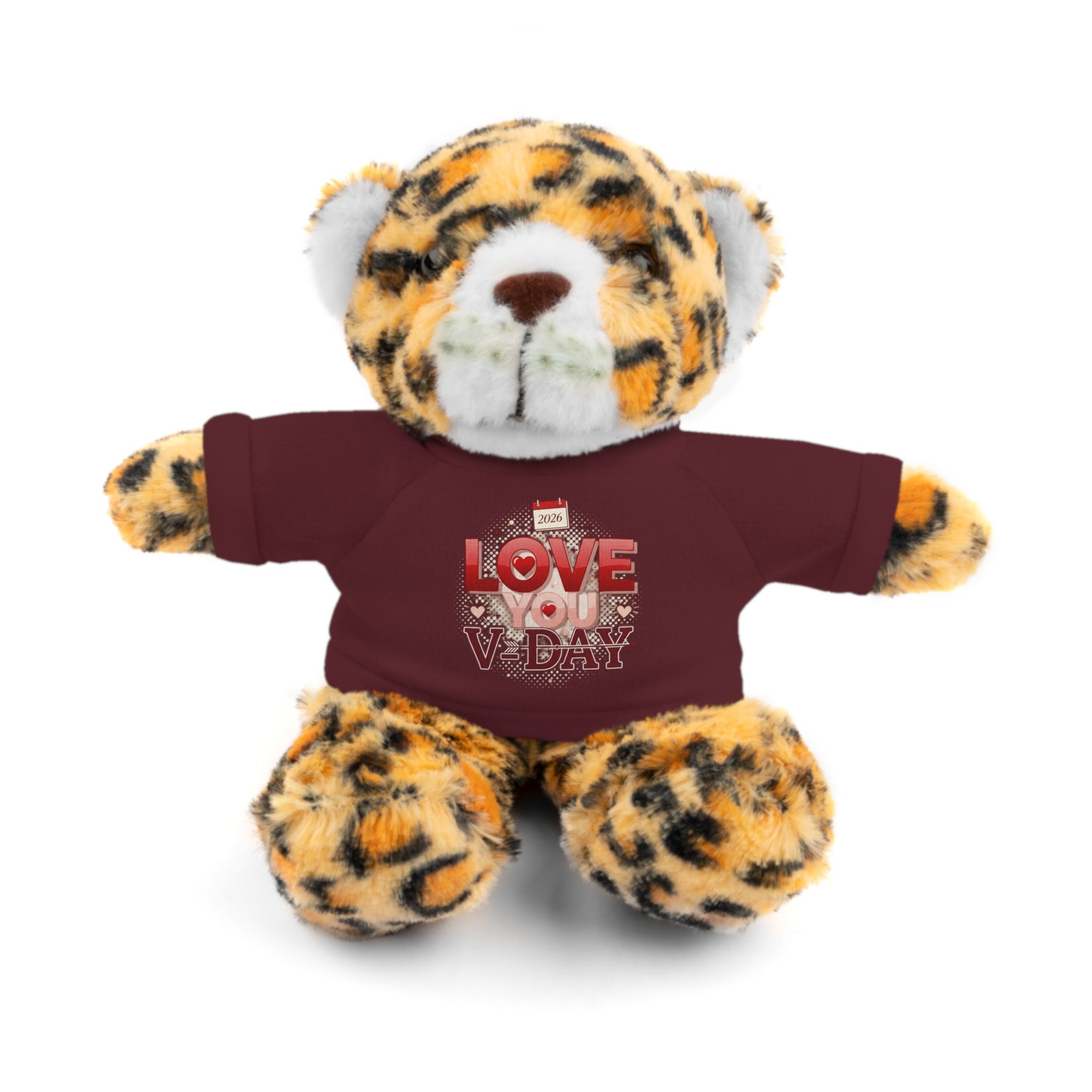 Valentine Animals (six choices) with "Love V-Day" Tee