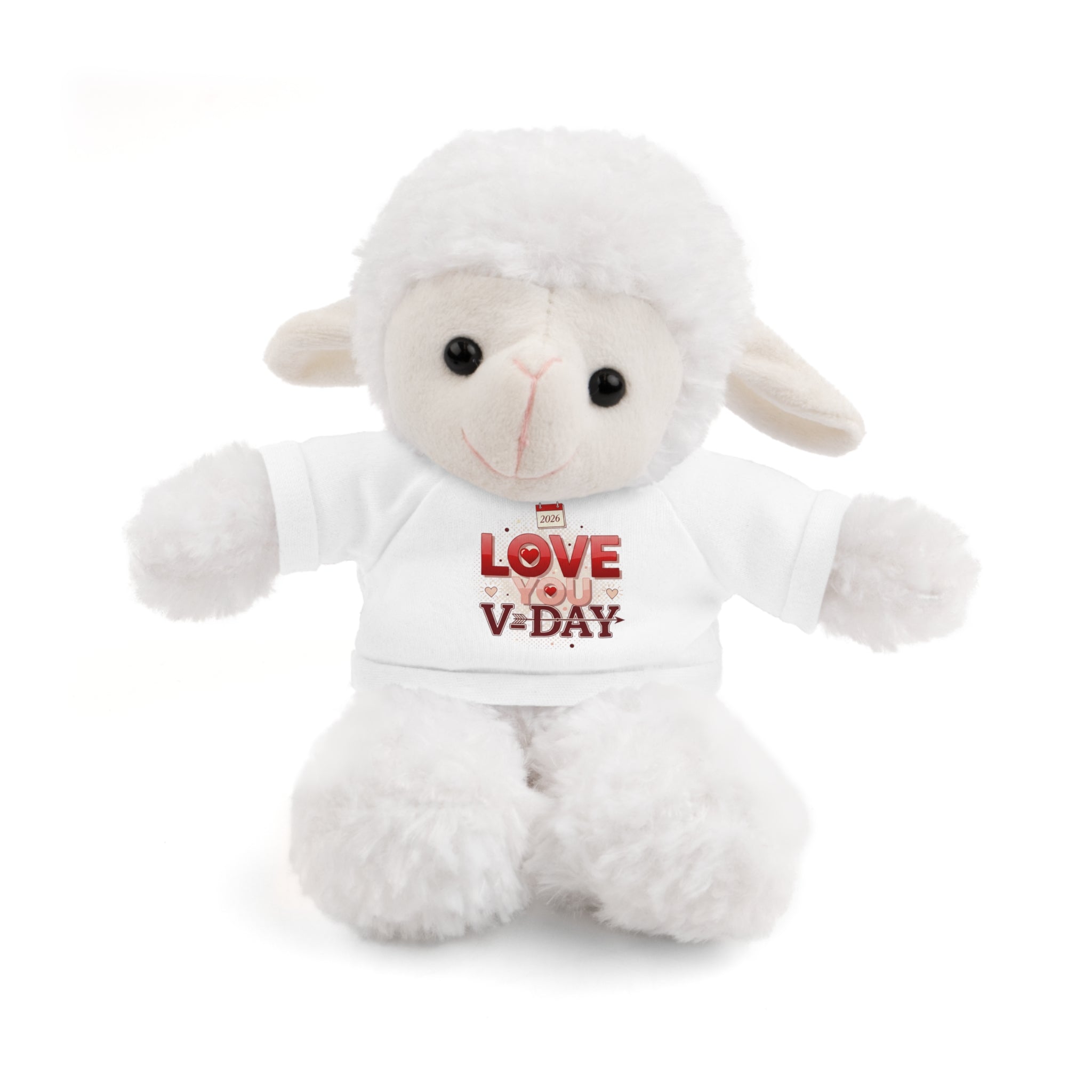 Valentine Animals (six choices) with "Love V-Day" Tee