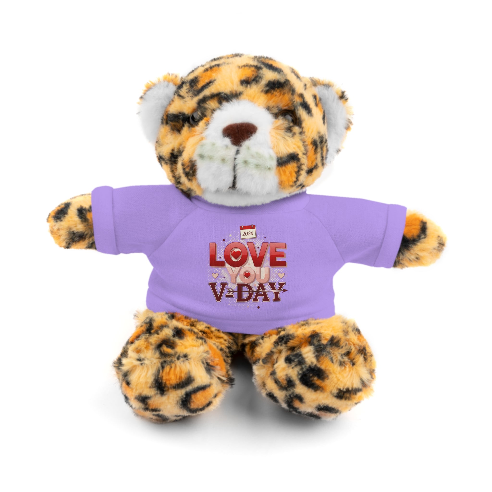 Valentine Animals (six choices) with "Love V-Day" Tee