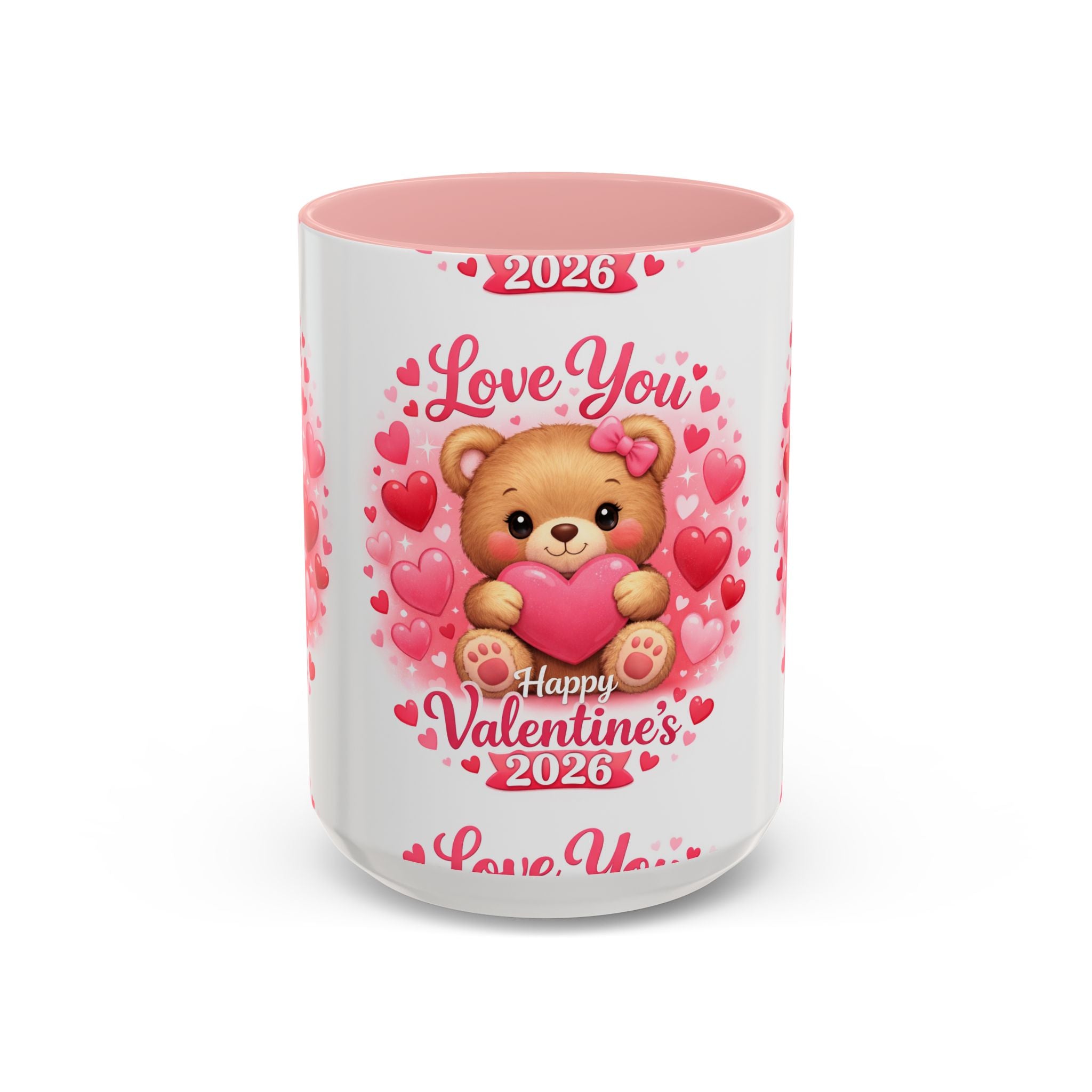 Valentine's Day 'Love Is in the Air 2026' Accent Coffee Mug (11/15oz)