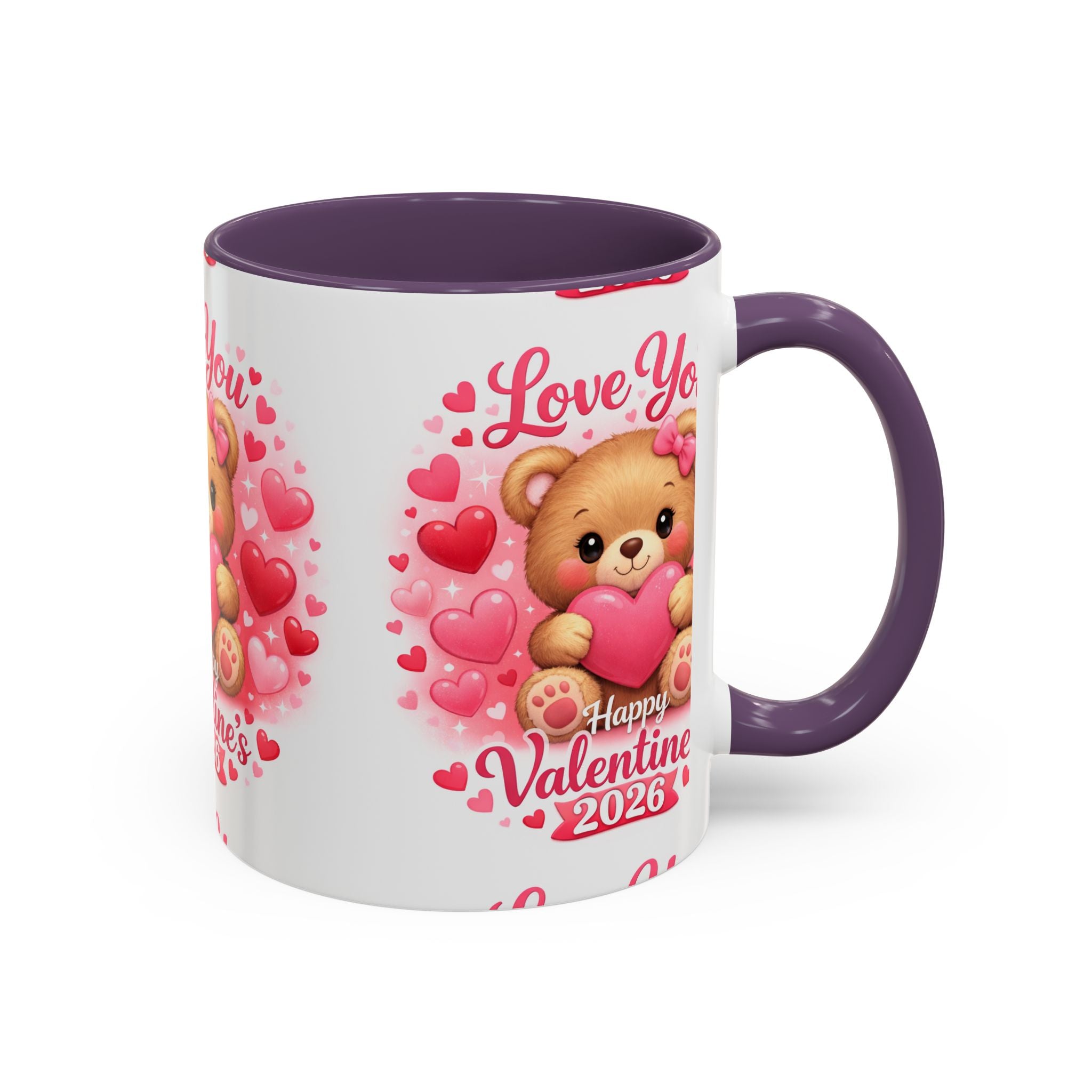 Valentine's Day 'Love Is in the Air 2026' Accent Coffee Mug (11/15oz)
