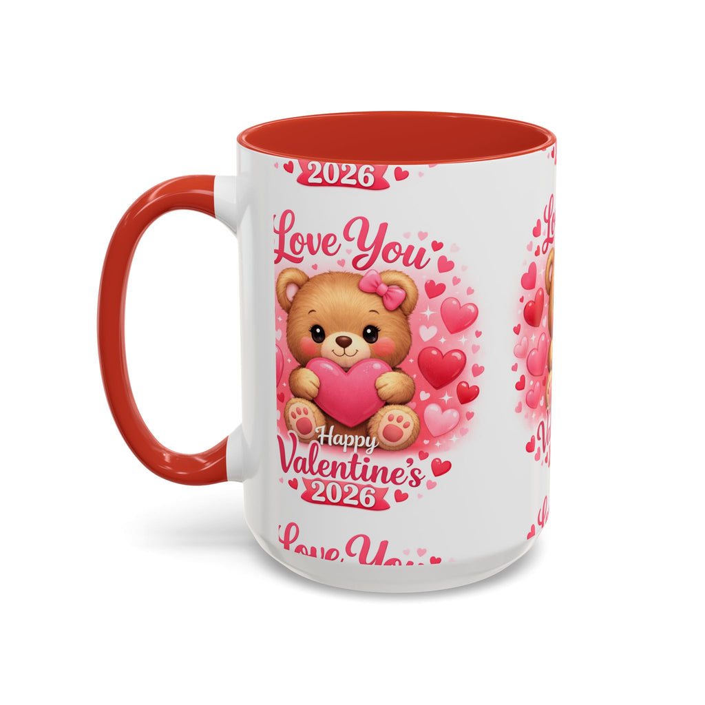 Valentine's Day 'Love Is in the Air 2026' Accent Coffee Mug (11/15oz)