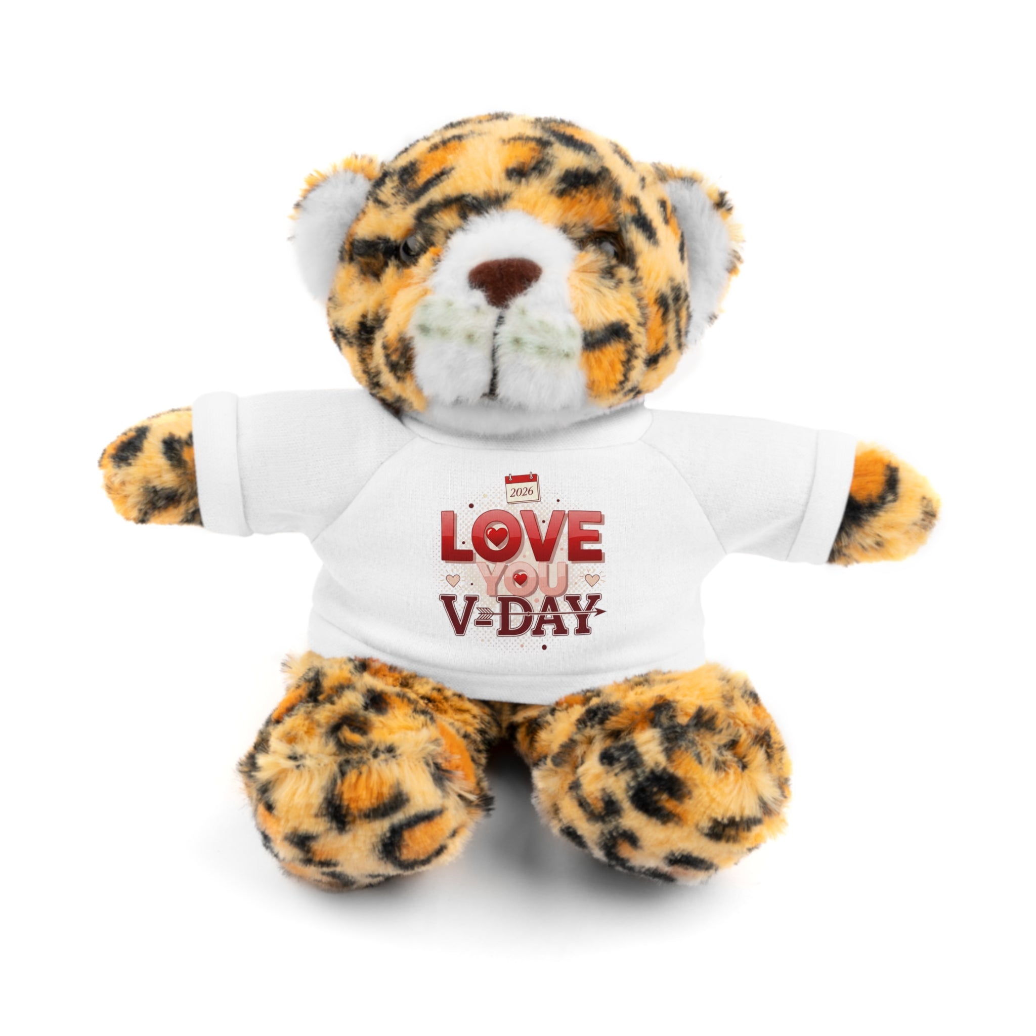 Valentine Animals (six choices) with "Love V-Day" Tee