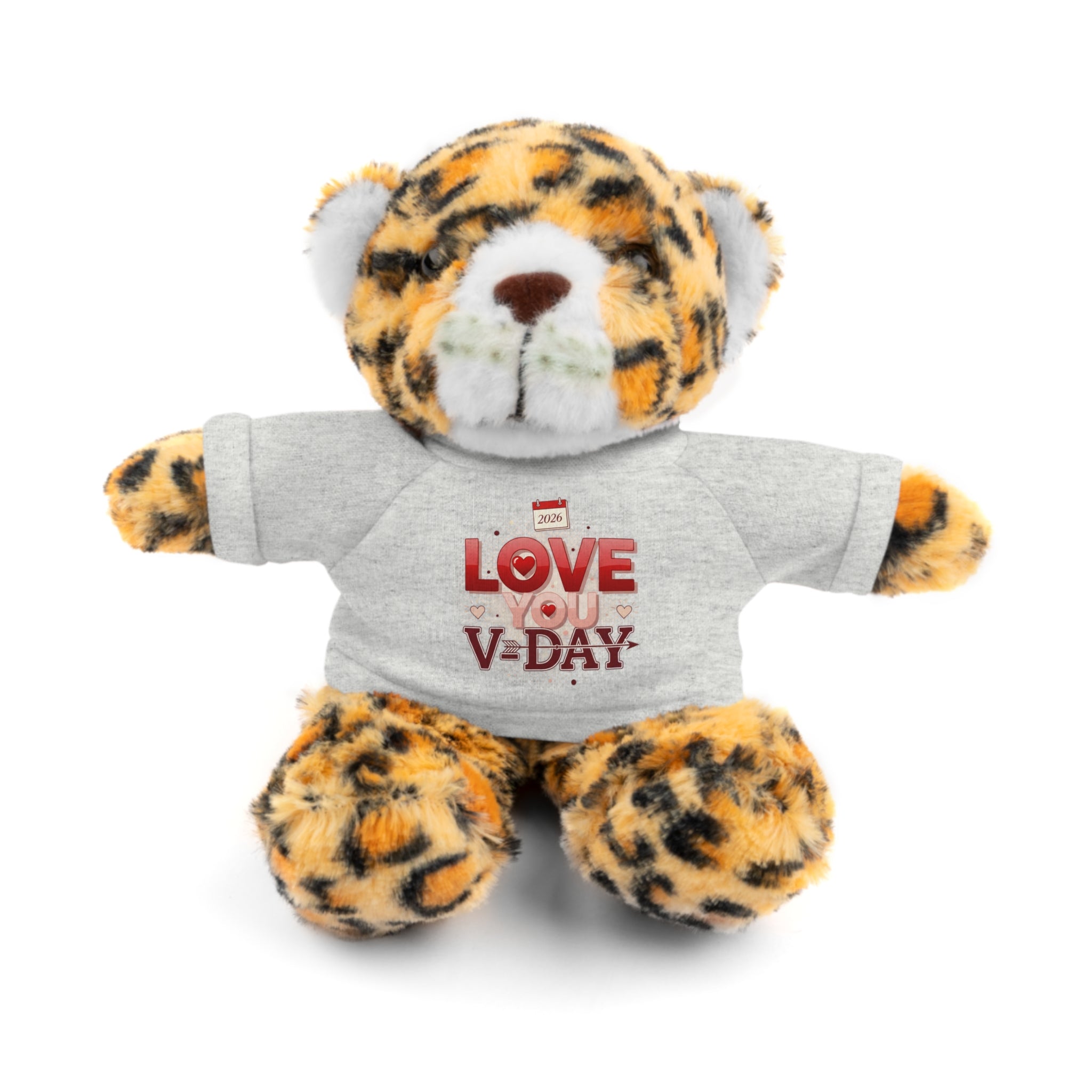 Valentine Animals (six choices) with "Love V-Day" Tee