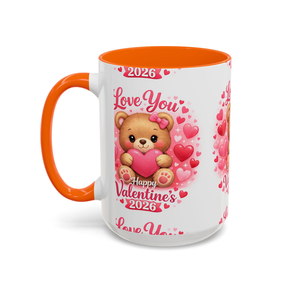 Valentine's Day 'Love Is in the Air 2026' Accent Coffee Mug (11/15oz)
