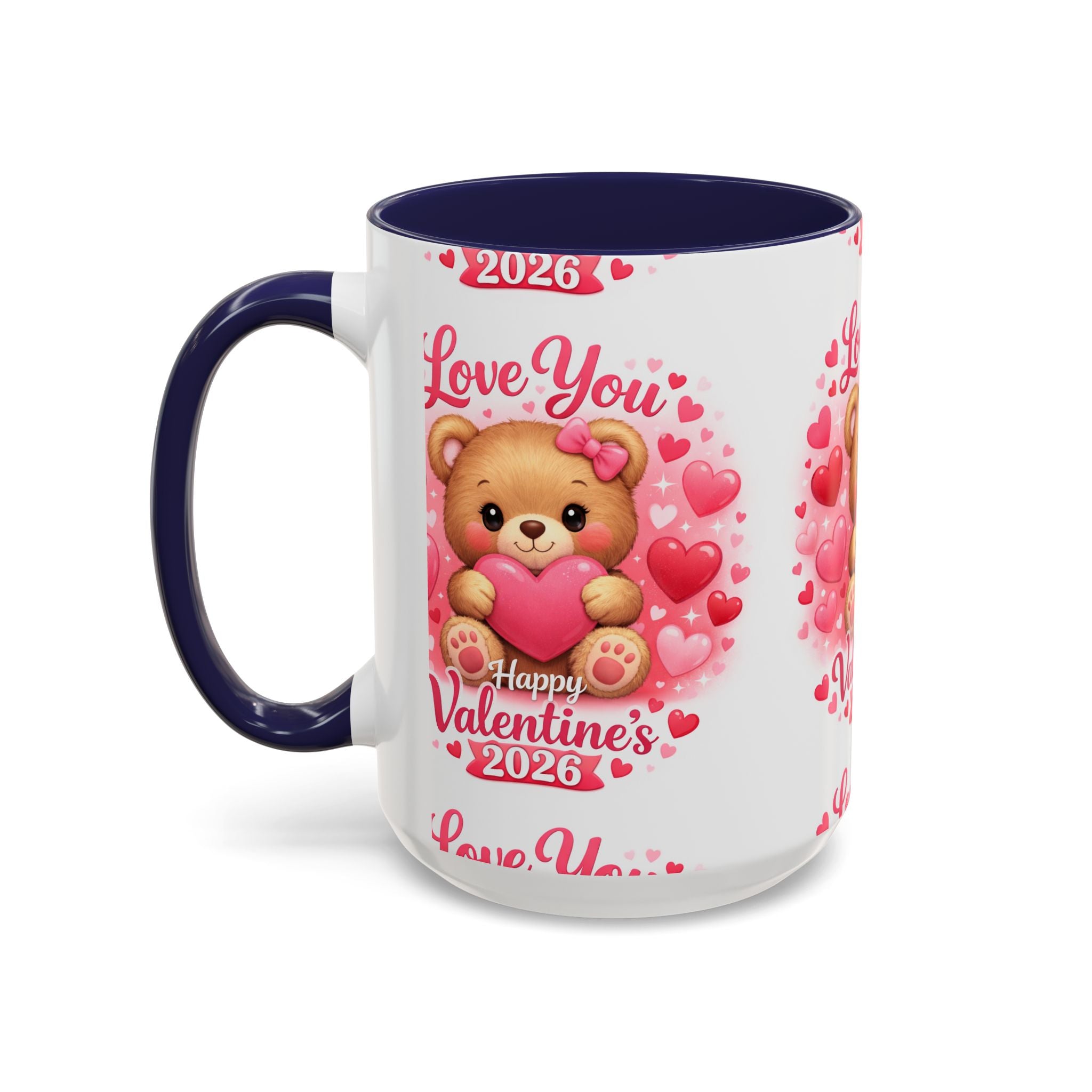 Valentine's Day 'Love Is in the Air 2026' Accent Coffee Mug (11/15oz)