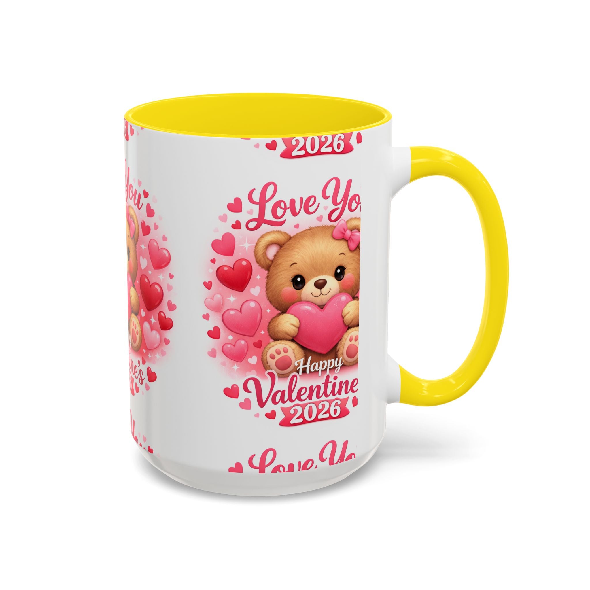 Valentine's Day 'Love Is in the Air 2026' Accent Coffee Mug (11/15oz)