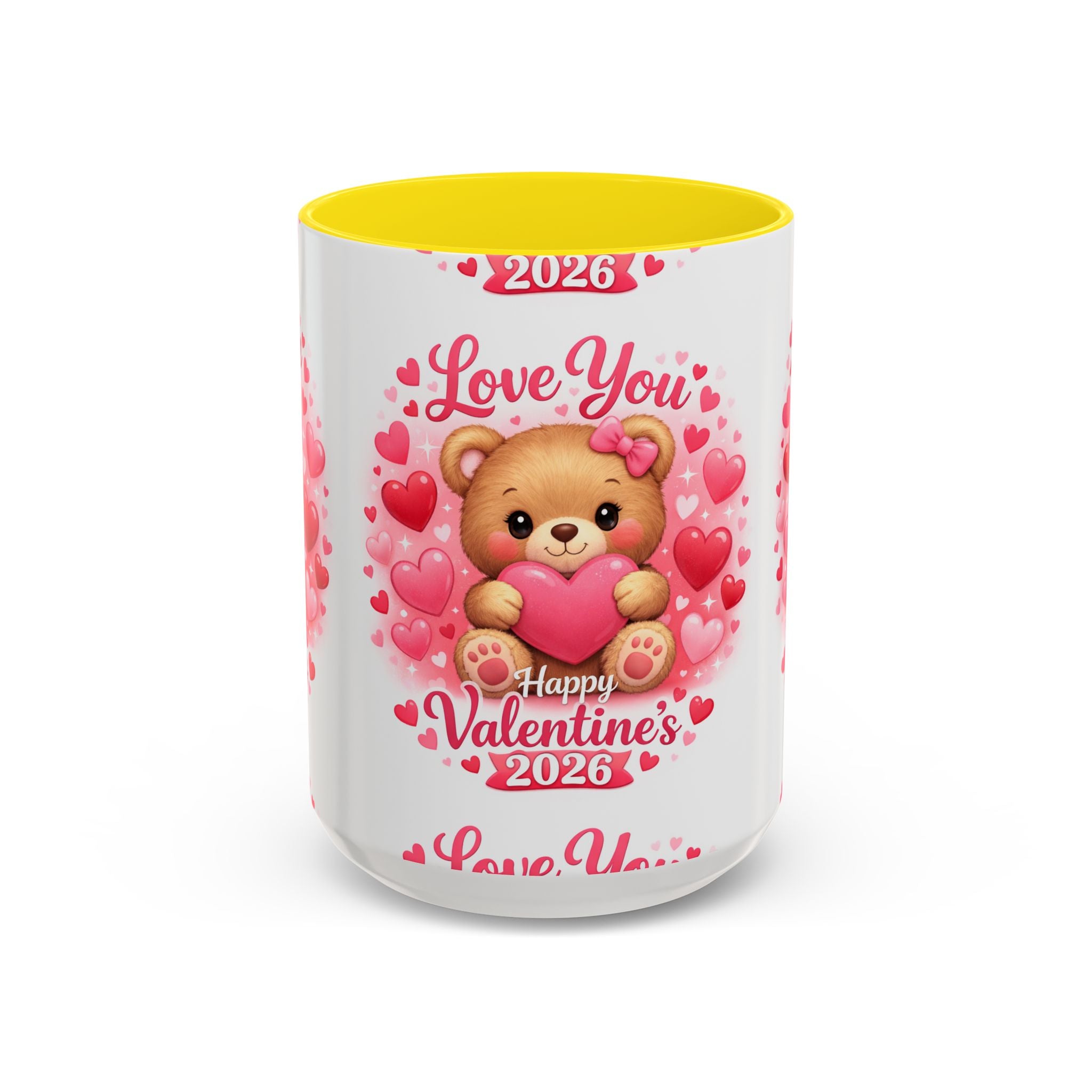 Valentine's Day 'Love Is in the Air 2026' Accent Coffee Mug (11/15oz)