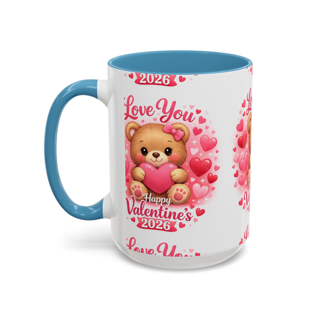 Valentine's Day 'Love Is in the Air 2026' Accent Coffee Mug (11/15oz)