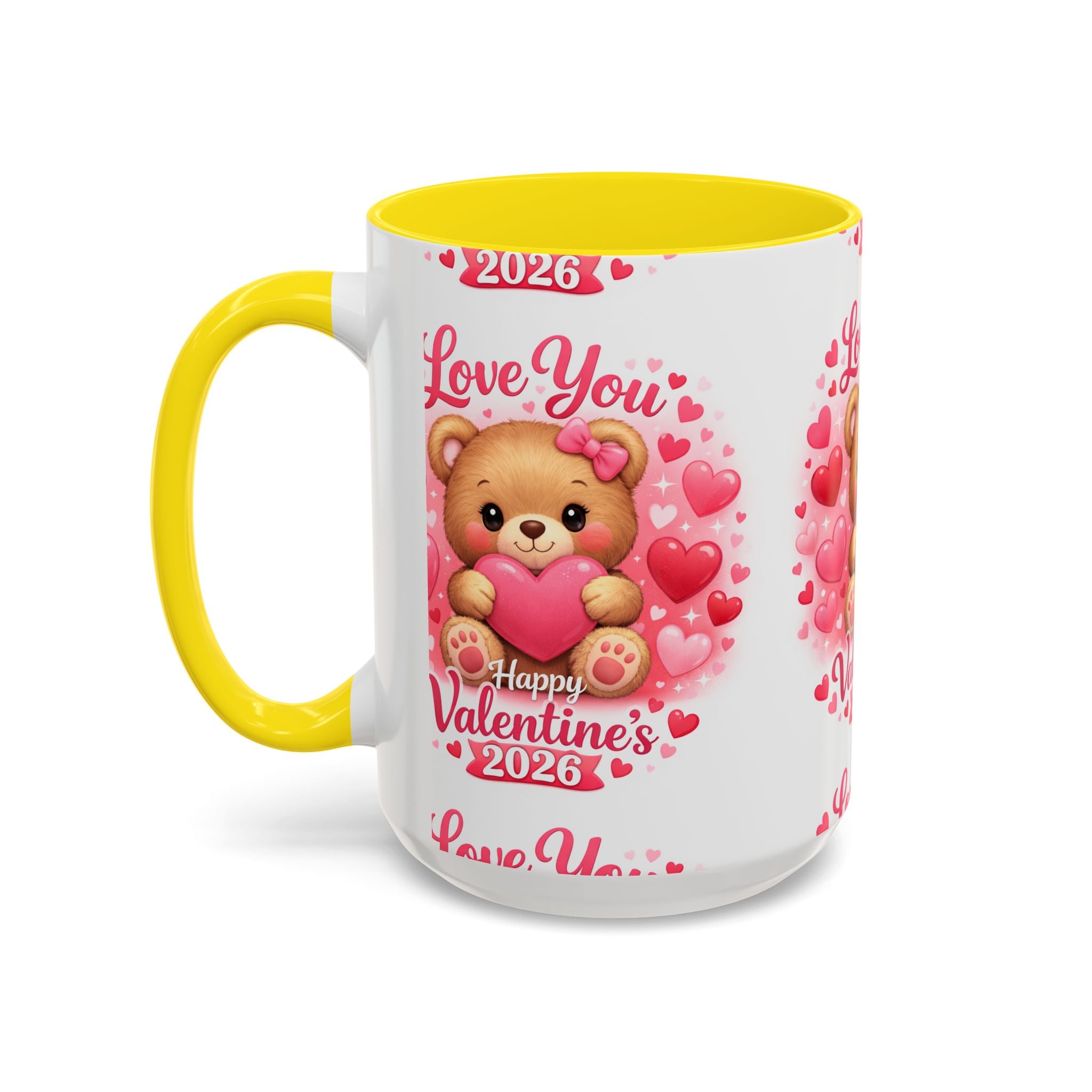 Valentine's Day 'Love Is in the Air 2026' Accent Coffee Mug (11/15oz)