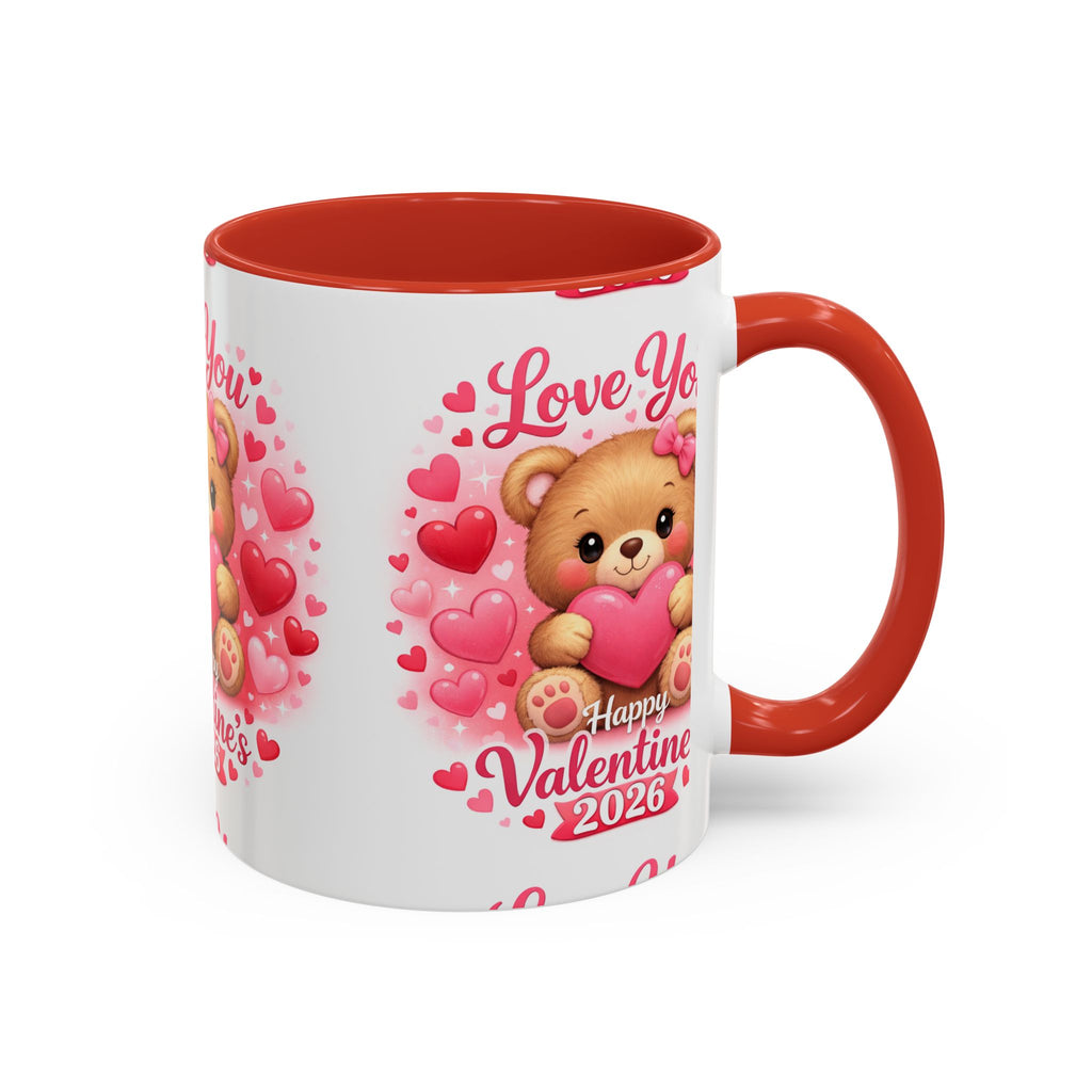 Valentine's Day 'Love Is in the Air 2026' Accent Coffee Mug (11/15oz)