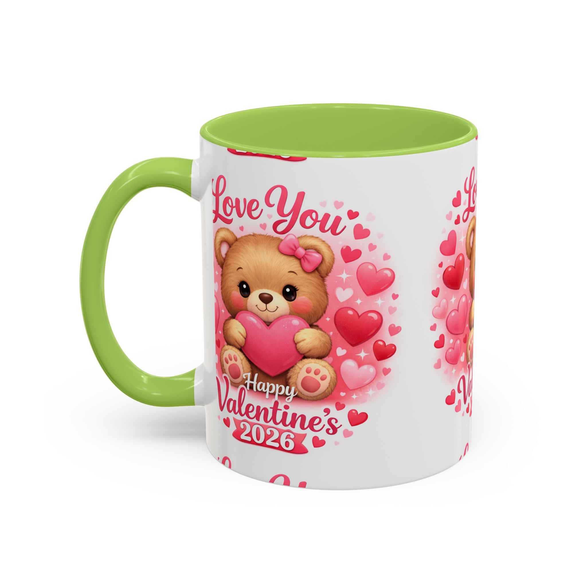 Valentine's Day 'Love Is in the Air 2026' Accent Coffee Mug (11/15oz)