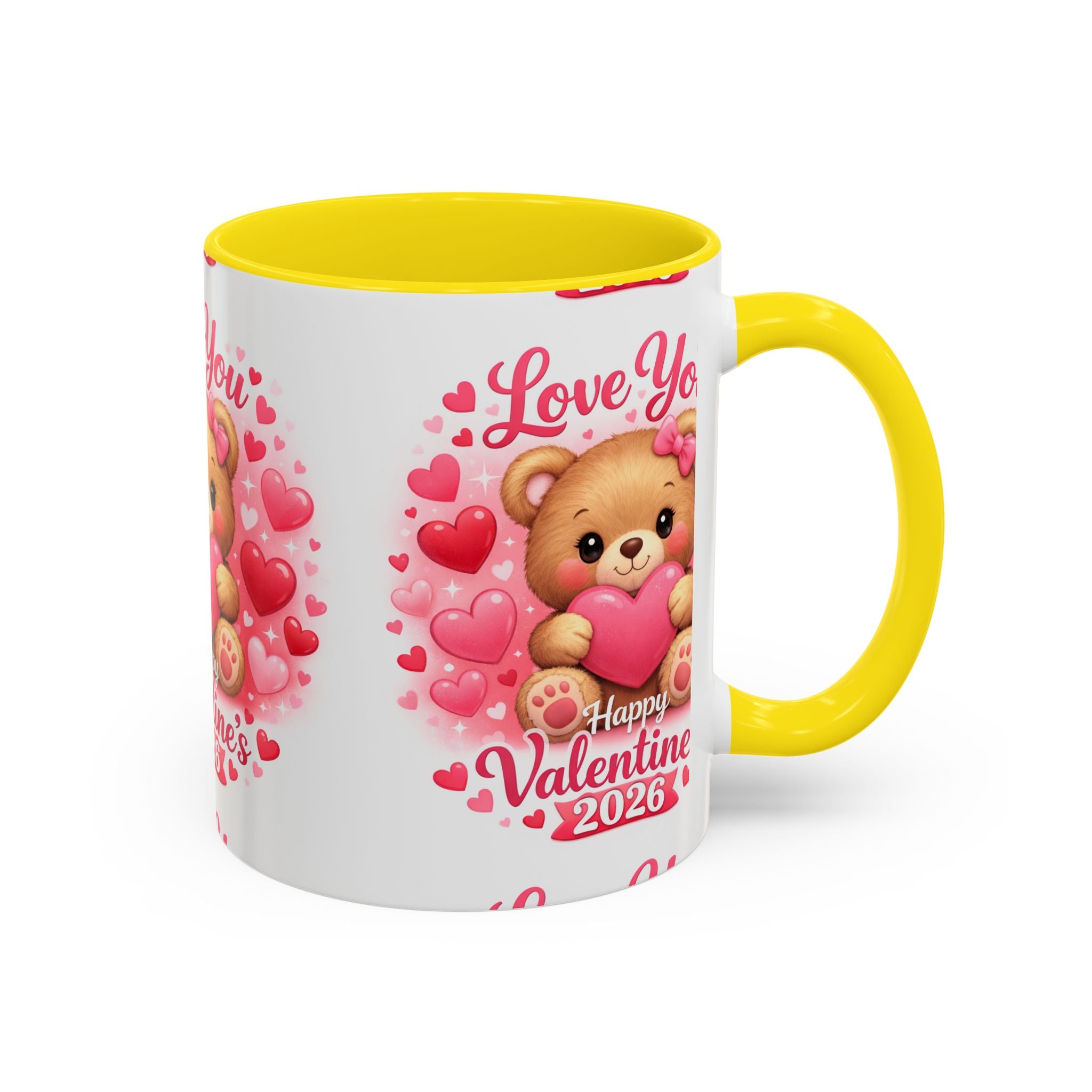 Valentine's Day 'Love Is in the Air 2026' Accent Coffee Mug (11/15oz)