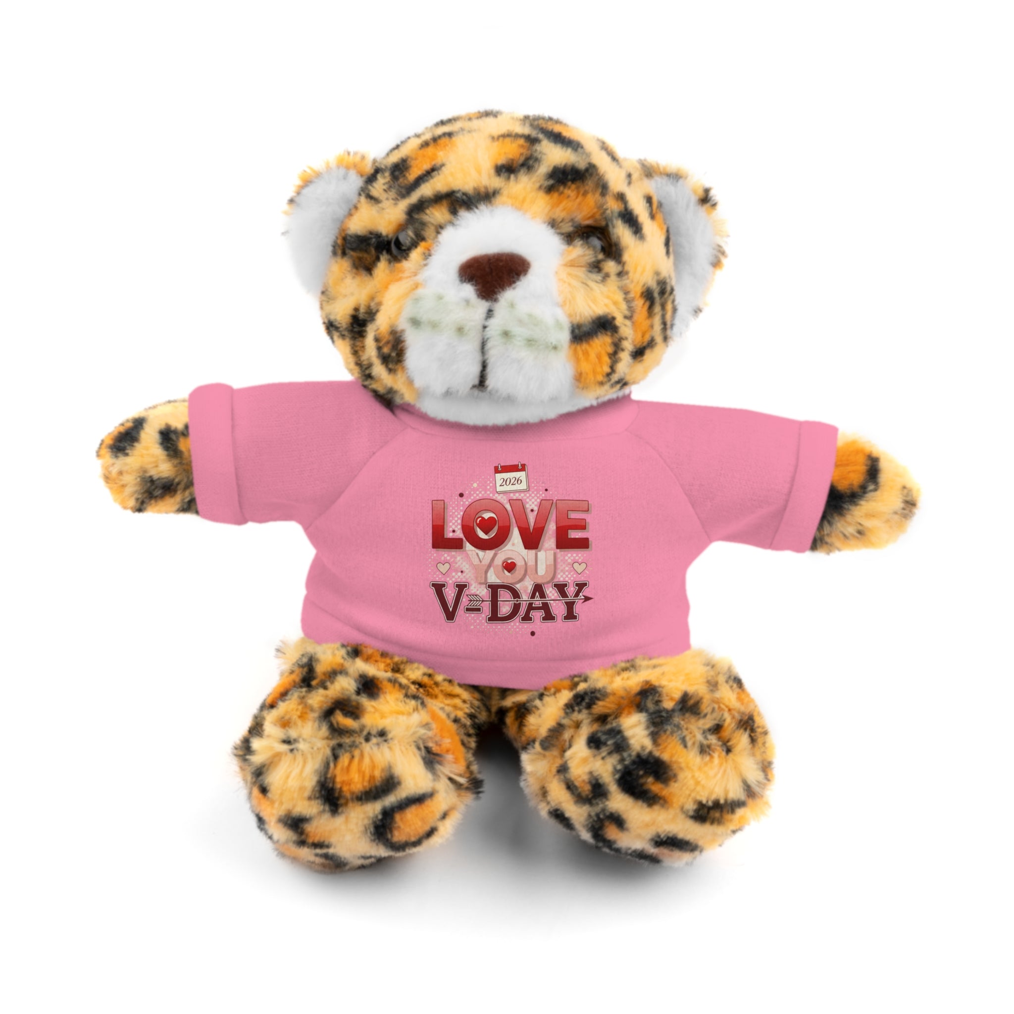 Valentine Animals (six choices) with "Love V-Day" Tee