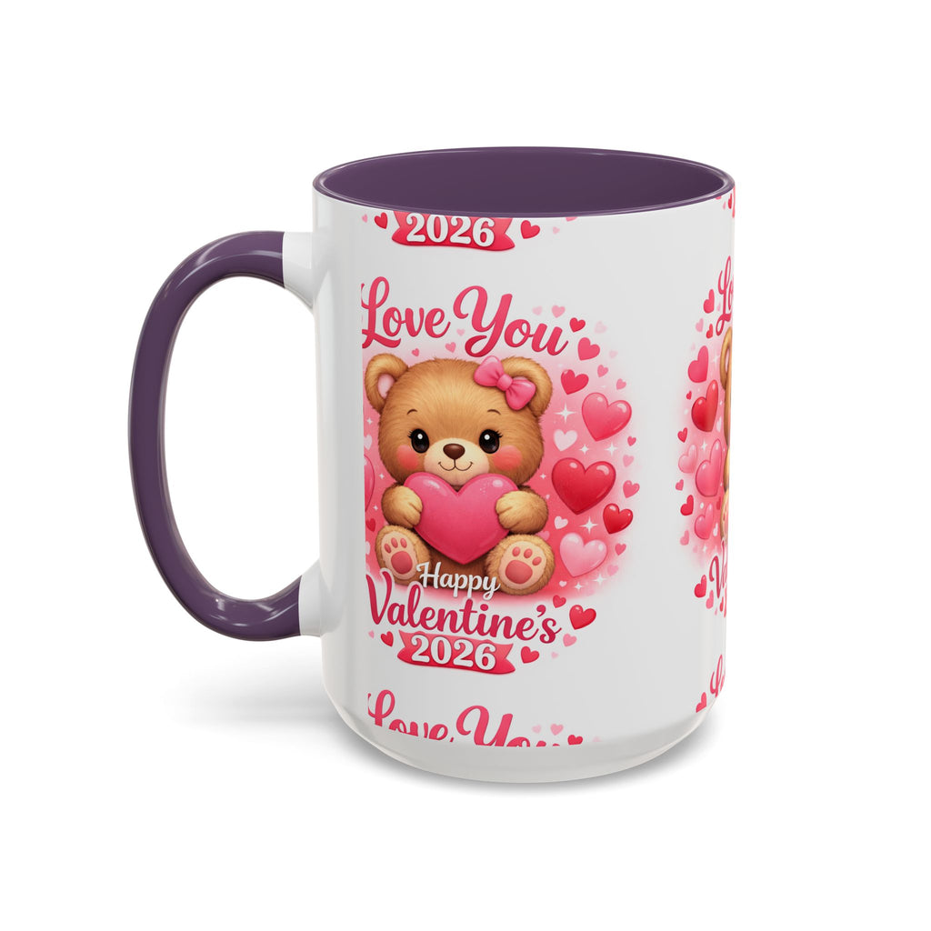 Valentine's Day 'Love Is in the Air 2026' Accent Coffee Mug (11/15oz)