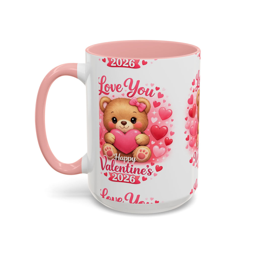 Valentine's Day 'Love Is in the Air 2026' Accent Coffee Mug (11/15oz)