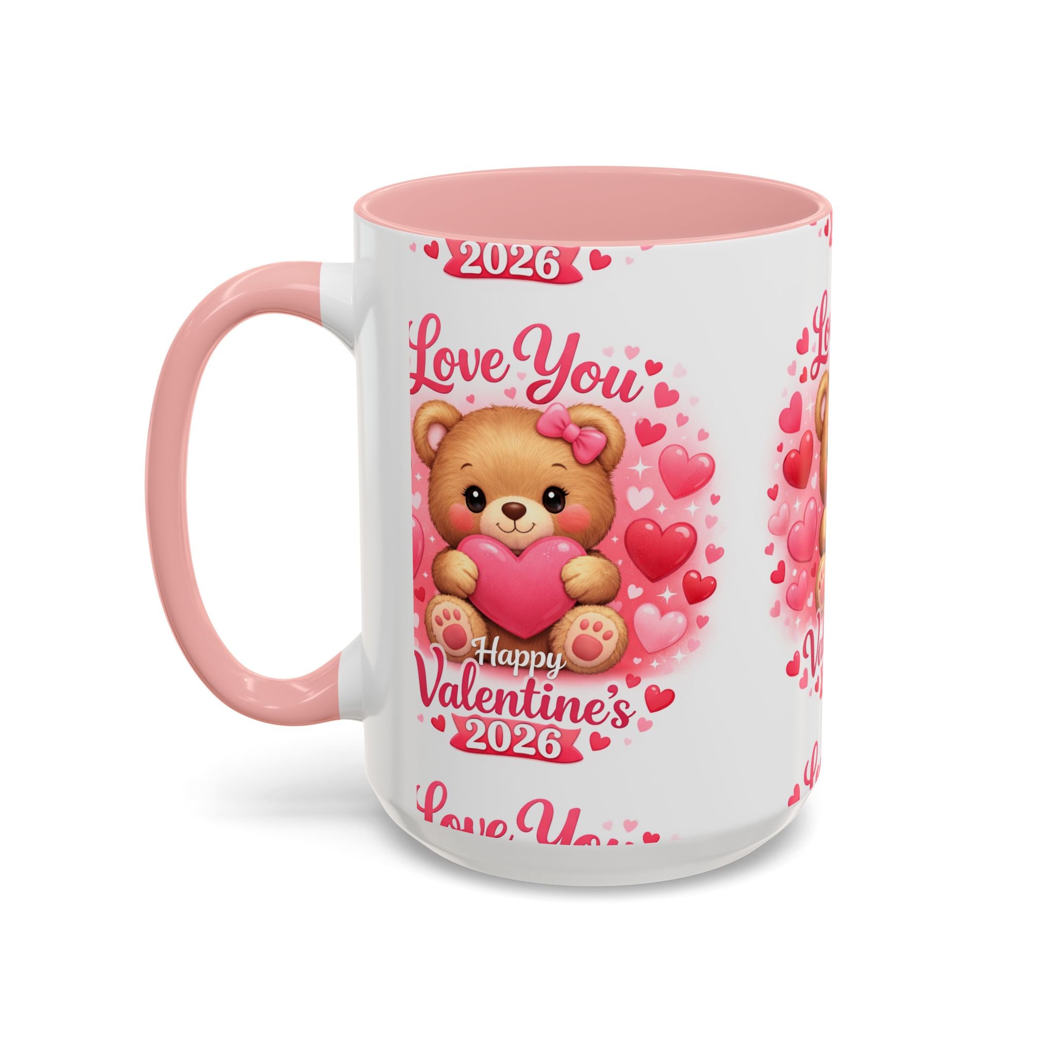 Valentine's Day 'Love Is in the Air 2026' Accent Coffee Mug (11/15oz)