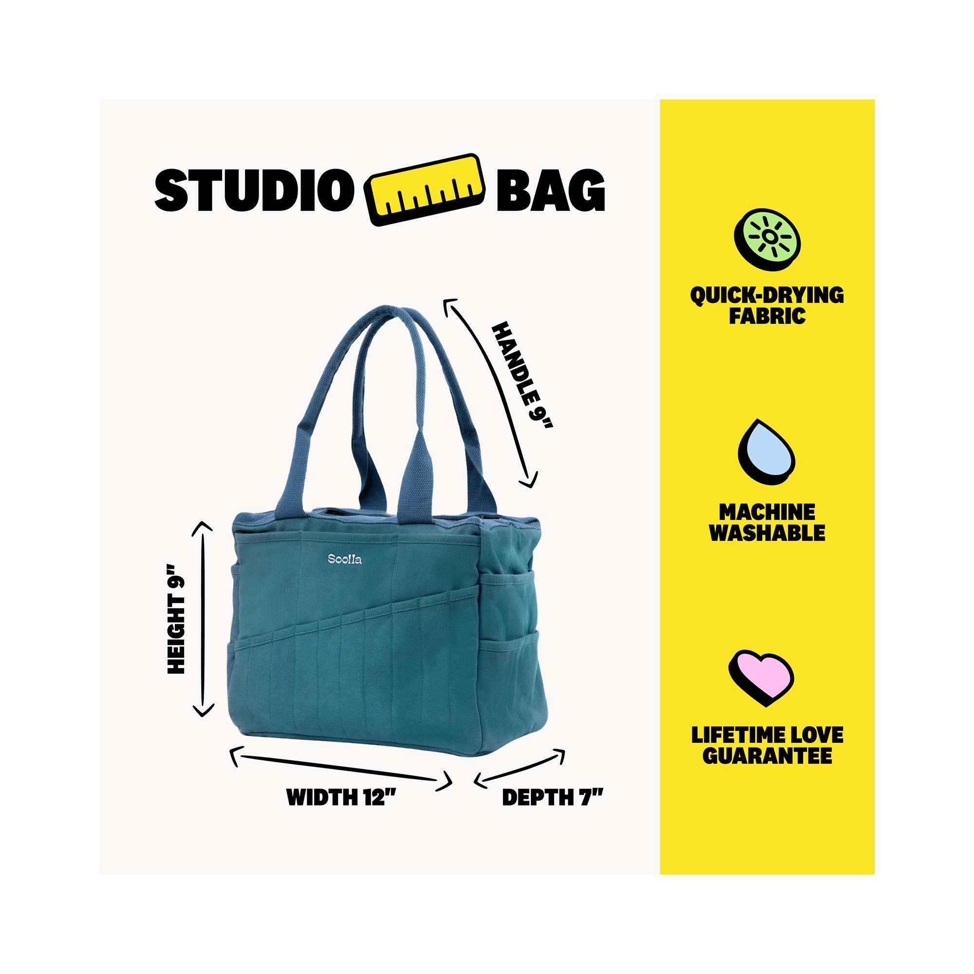 Soolla® Studio Bag, Aquamarine