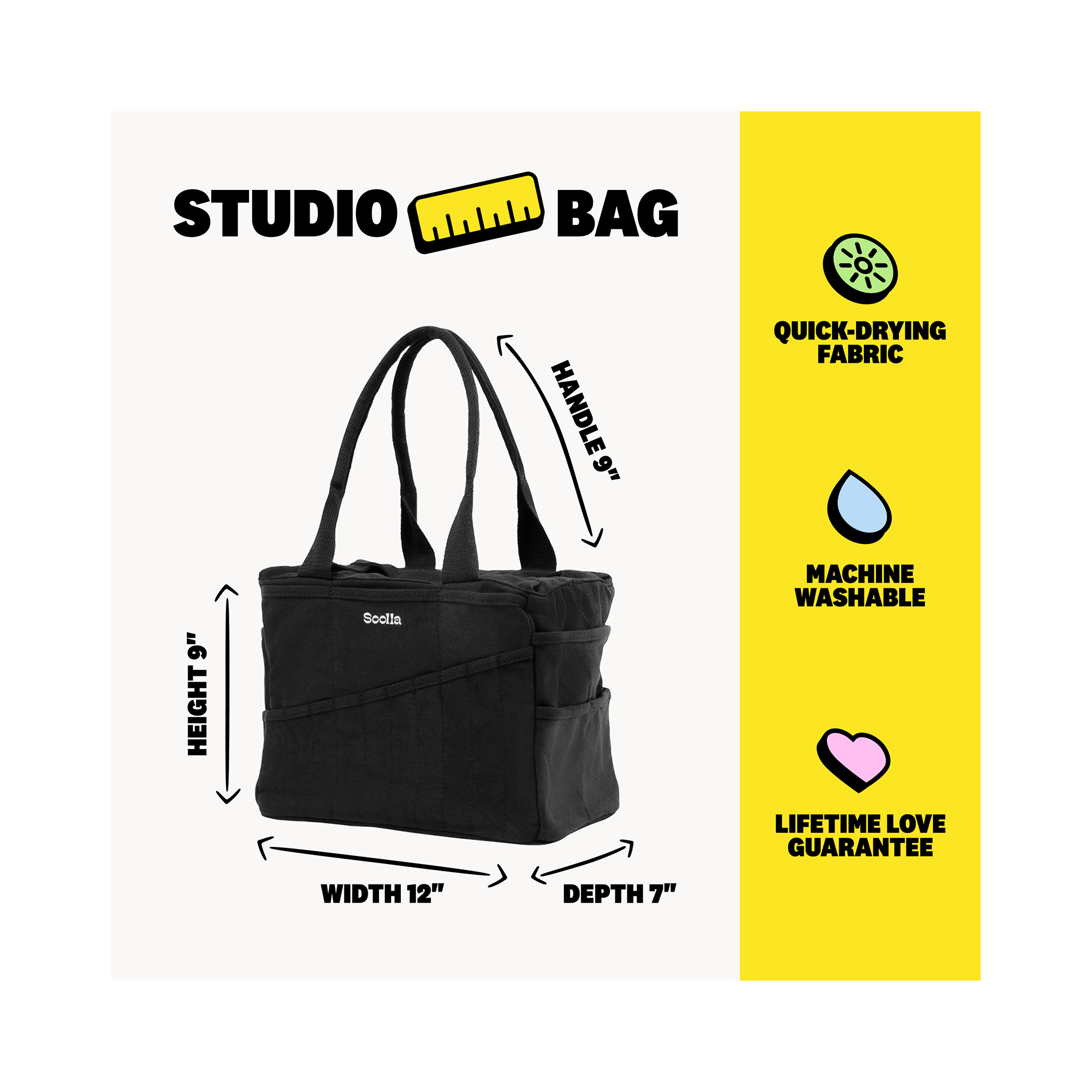 Soolla® Studio Bag, Blackout