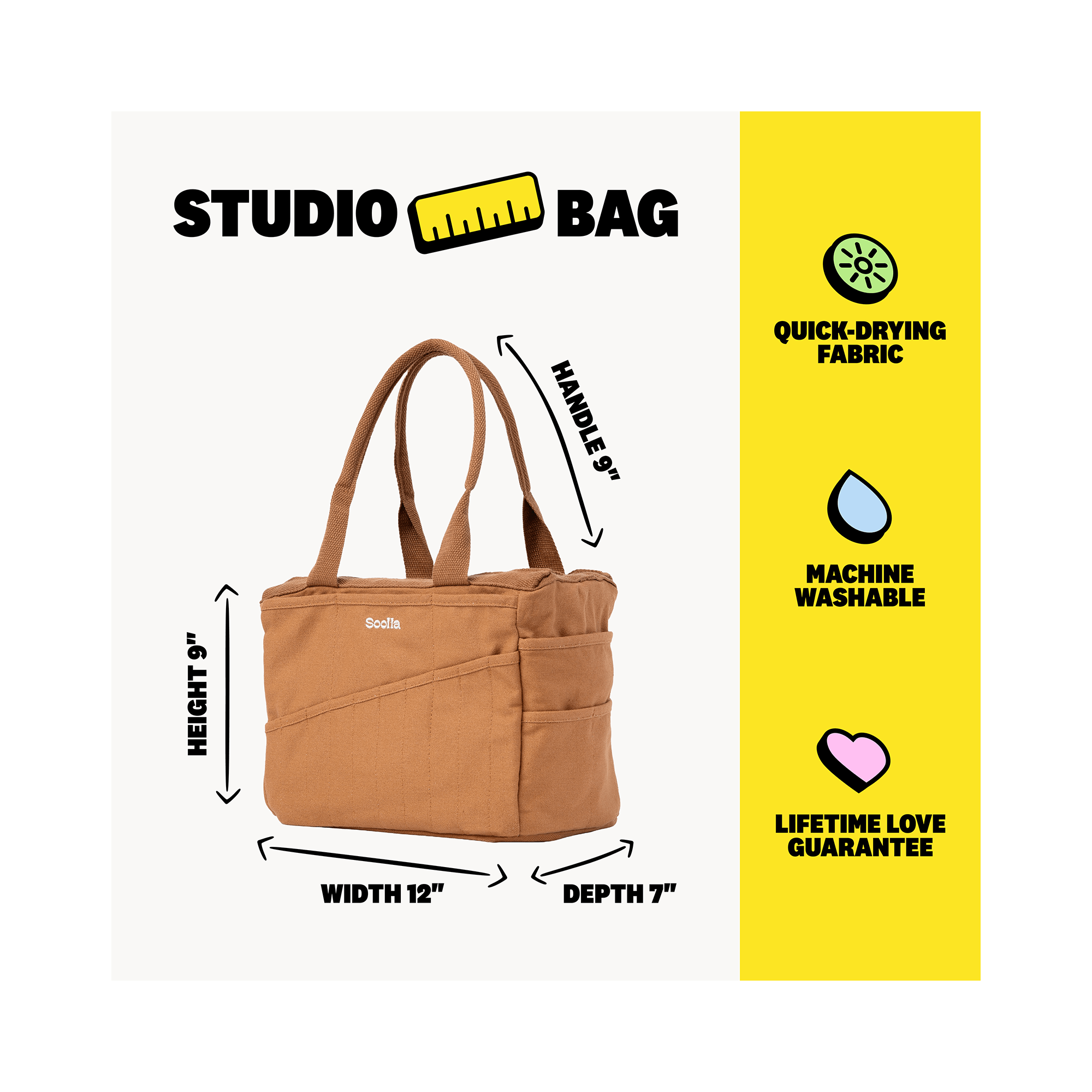 Soolla® Studio Bag, Cinnamon
