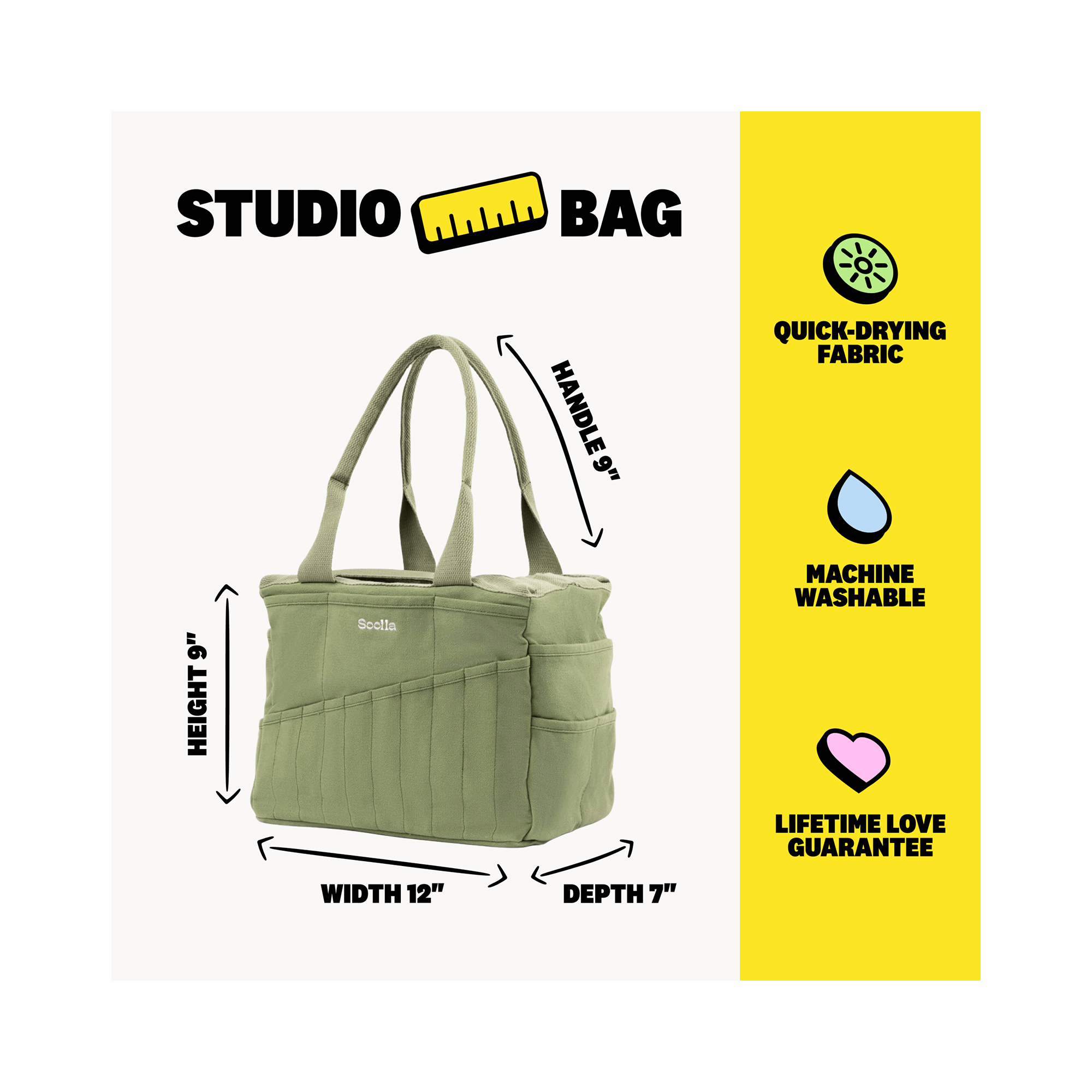 Soolla® Studio Bag, Ganja Green